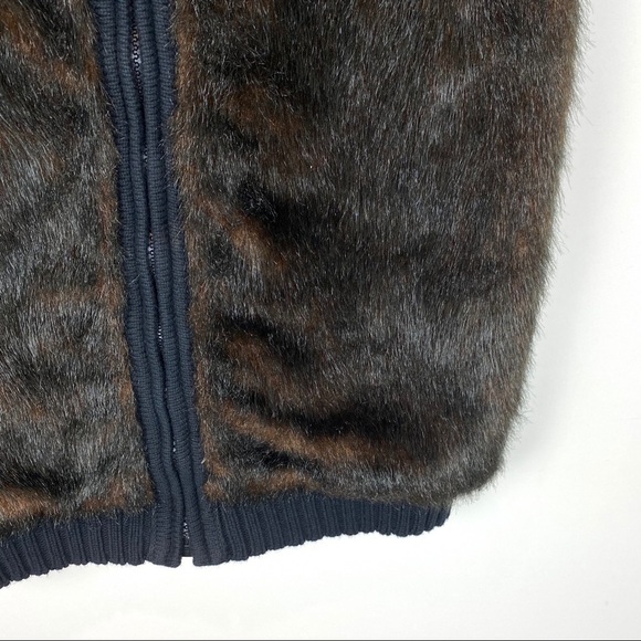 Marisa Christina Faux Fur Vest Brown Black Women’s Size S - Picture 3 of 8